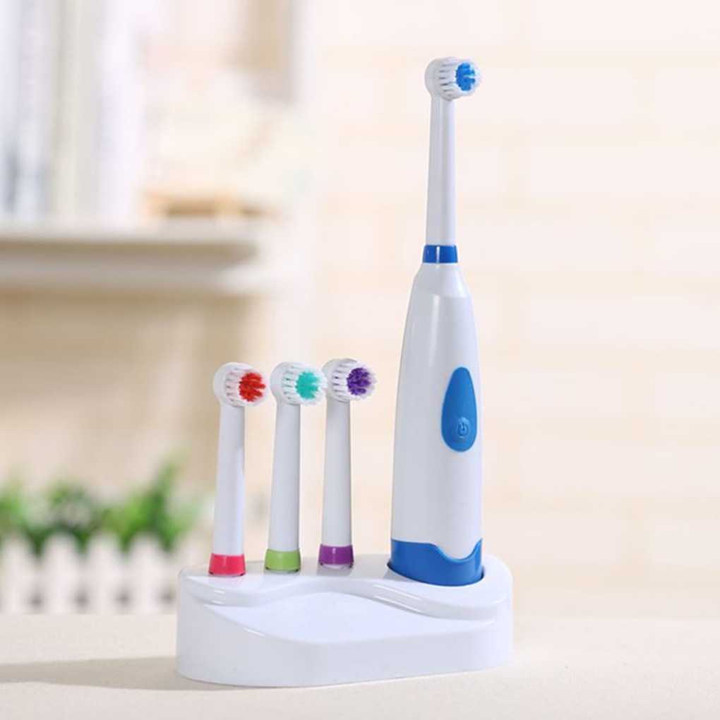 Rotating Electric Toothbrush with 4 Heads Oral Hygiene Baby Kids Toddler Tooth Brush Battery Operated