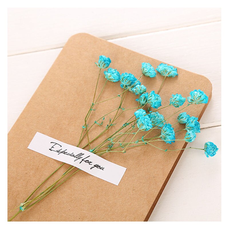 Dry flower greeting card retro blank small card mother's day thank you thanksgiving blessing card diy birthday card