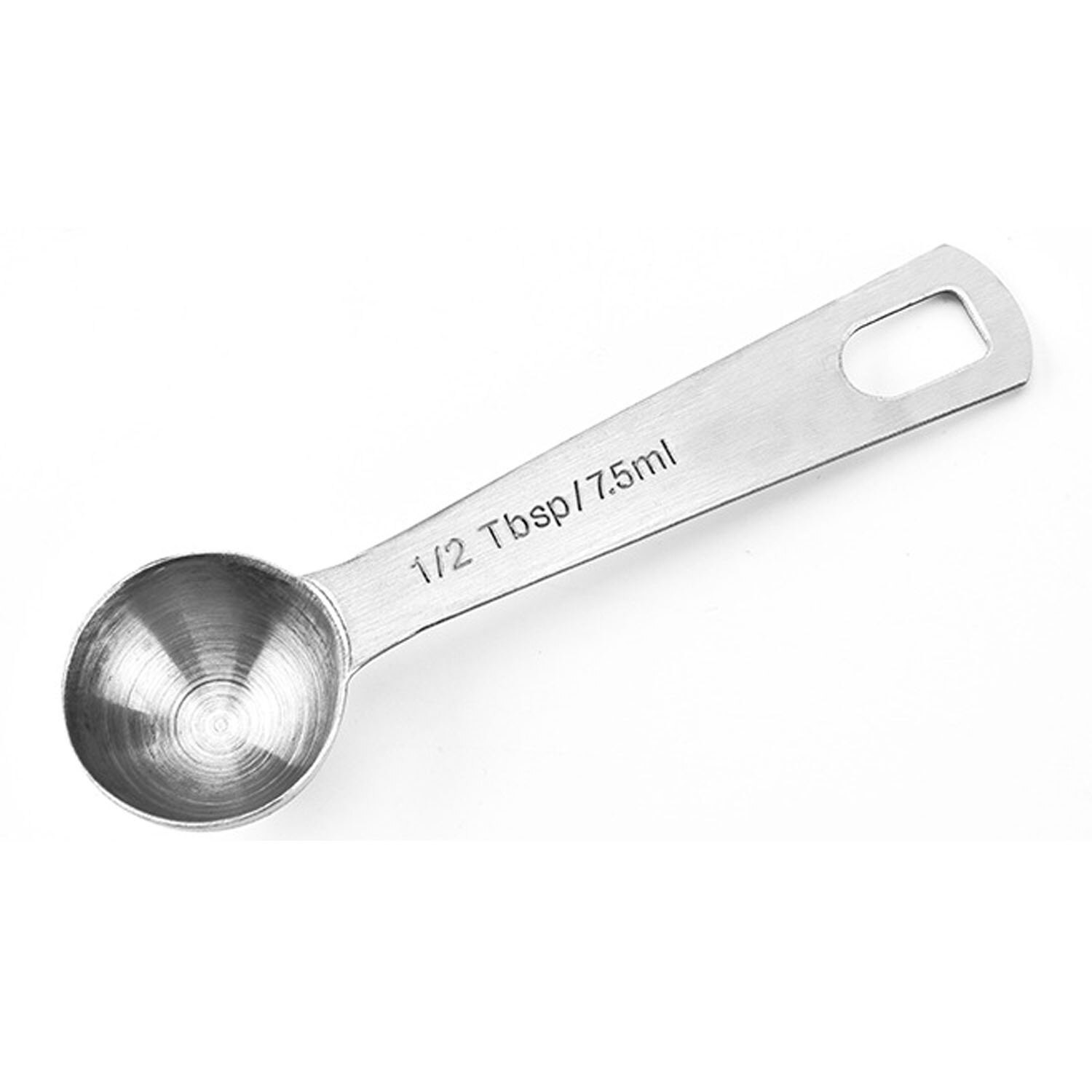 Behogar 6 PCS Stainless Steel Measuring Scoop Spoon Set with Scale Value for Cooking Baking 0.63ml 1.25ml 2.5ml 5ml 7.5 ml 15ml