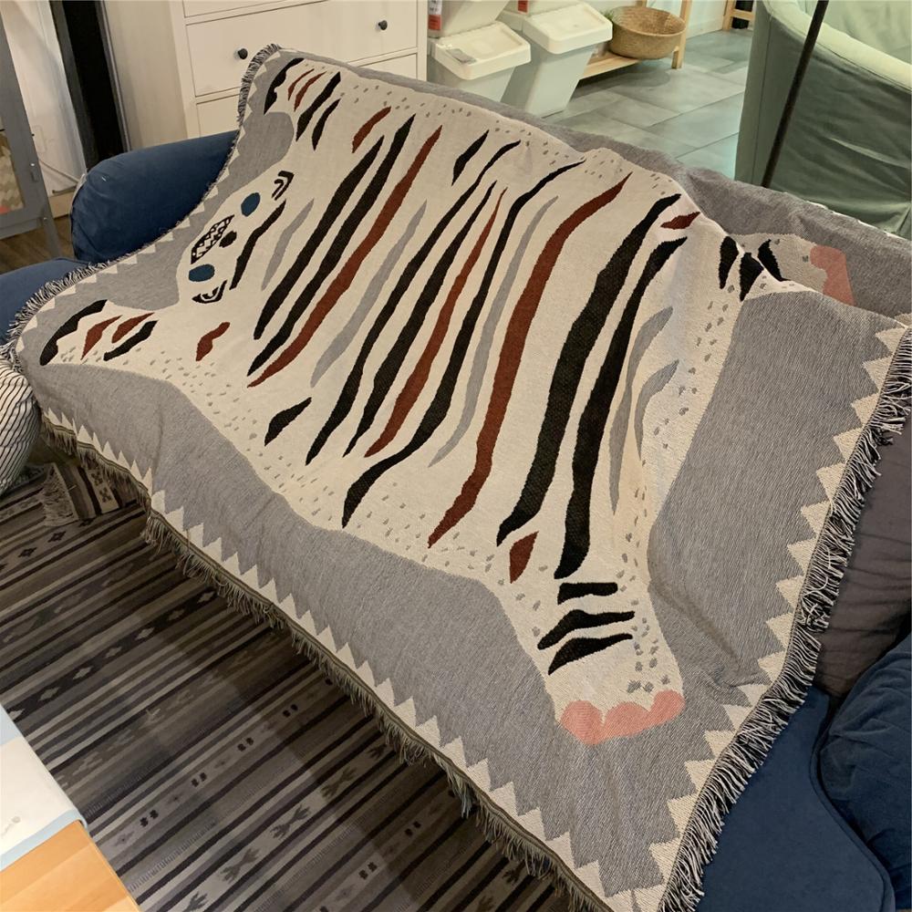 Neue Multifunktions Ebene bilden Decke nordisch Weiß Tiger Sofa Abdeckungen Cobertor Staub Abdeckung Haushalts Sofa Heimat dekorative
