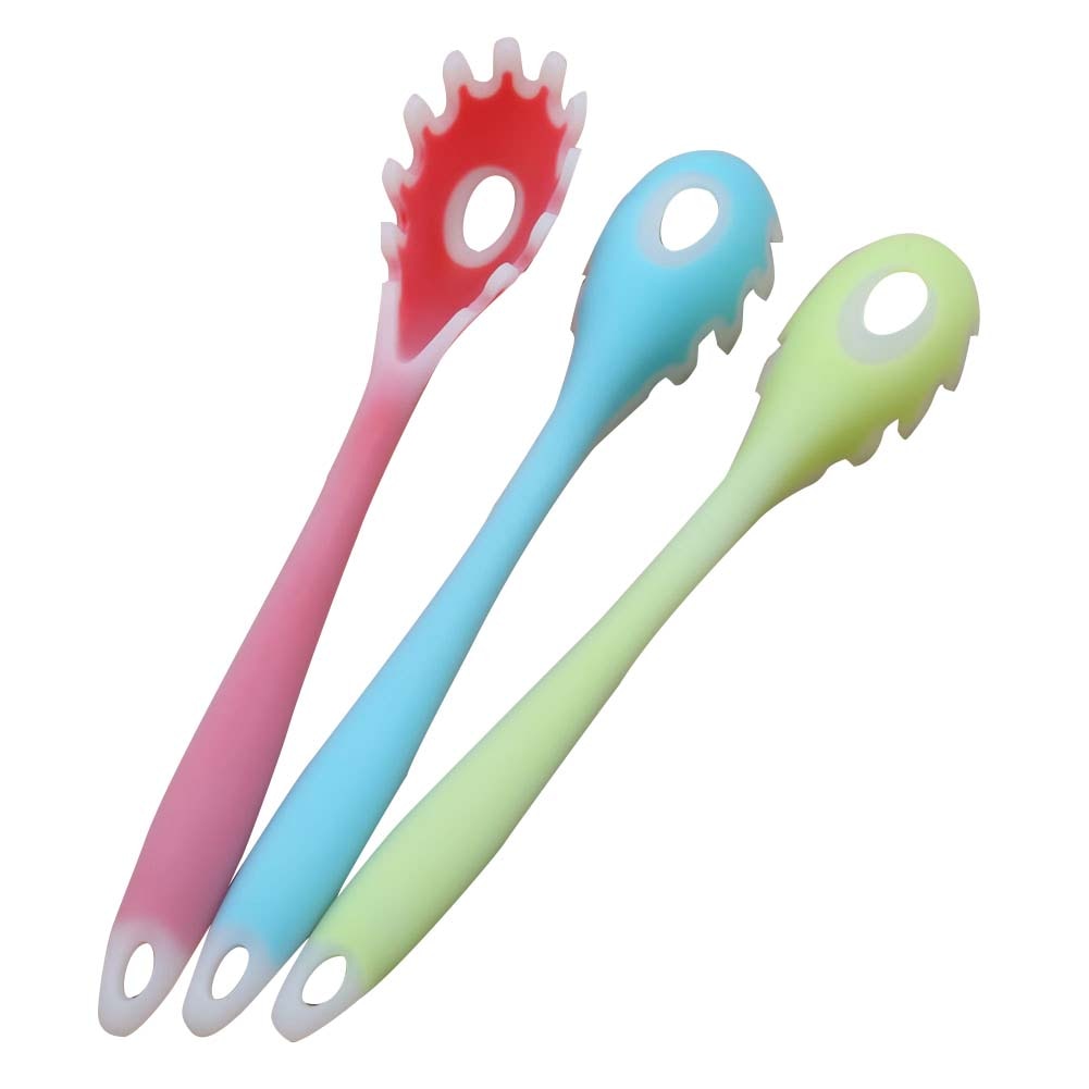Pasta Noodles Server Fork Multi-funtional Spaghetti Spoon Kitchen Utensils Silicone Noodles Vermicelli Scoop Cooking Tool-35: Default Title