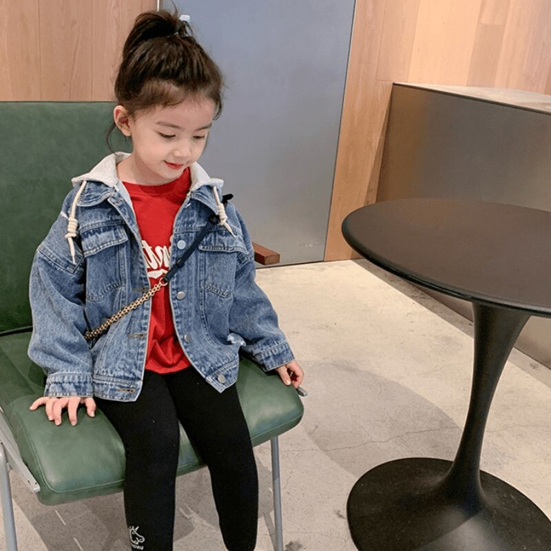 Baby Jongen Meisje Denim Capuchon Baby Waggel Jean Jas Kid Jean Kleding Baby Uitloper Lente Herfst Chaqueta Kleding 1-10Y