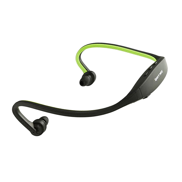 Universal Sport MP3 Player Portable Music Running Headphone Earphone Headset with Card Slot: Green