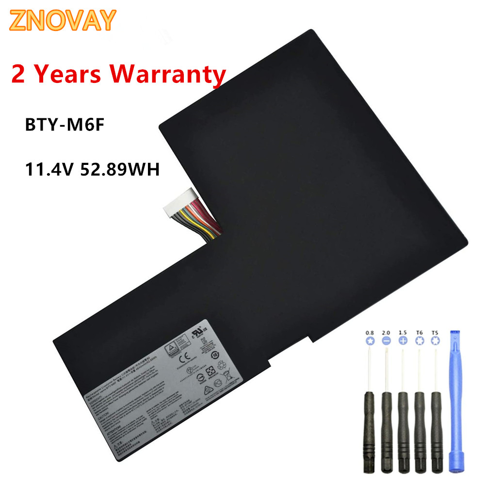 Znovay bty -m6f bærbar batteri for msi  gs60 2pl 2qe 6qe 6qc 6qc-070 xcn ms -16 h 2 11.4v 4640 mah /52.89wh bærbar batteri