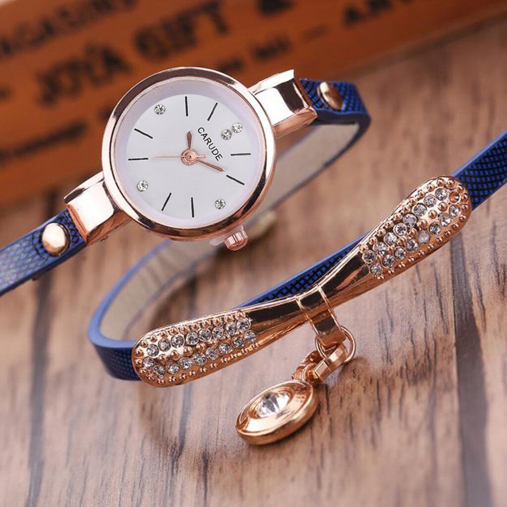 Women watches Leather Analog Quartz Watches brand sport ladies digital Bracelet wirst watch clock for girl Female: E