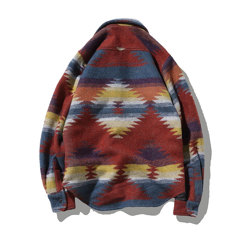 Dikke overhemden voor heren vintage wollen vrijetijdskleding casual overhemd heren plus size streetwear chemise homme flanel