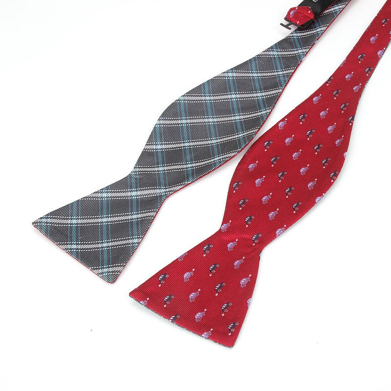 Pajaritas rojas para hombre, accesorios de corbata de mariposa, Jacquard clásico, a la , novedad