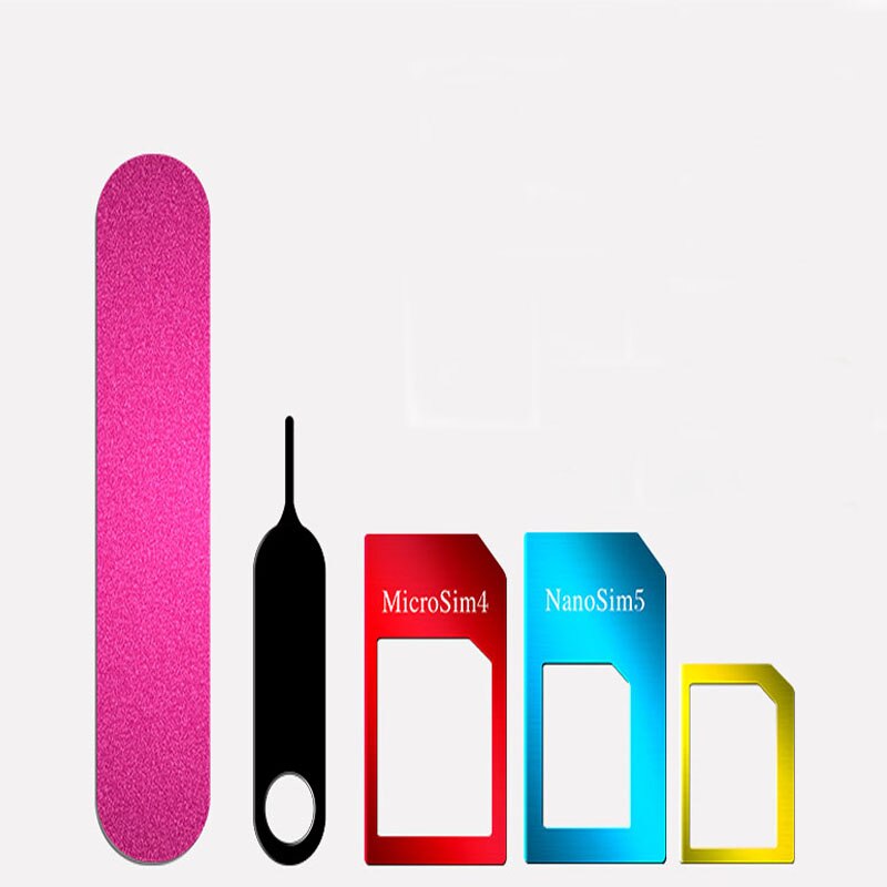 Adaptador de tarjeta SIM 5 en 1 para iPhone 5, conjunto de tarjeta sim completa, adaptador de tarjeta SIM para teléfono, 50 Uds.