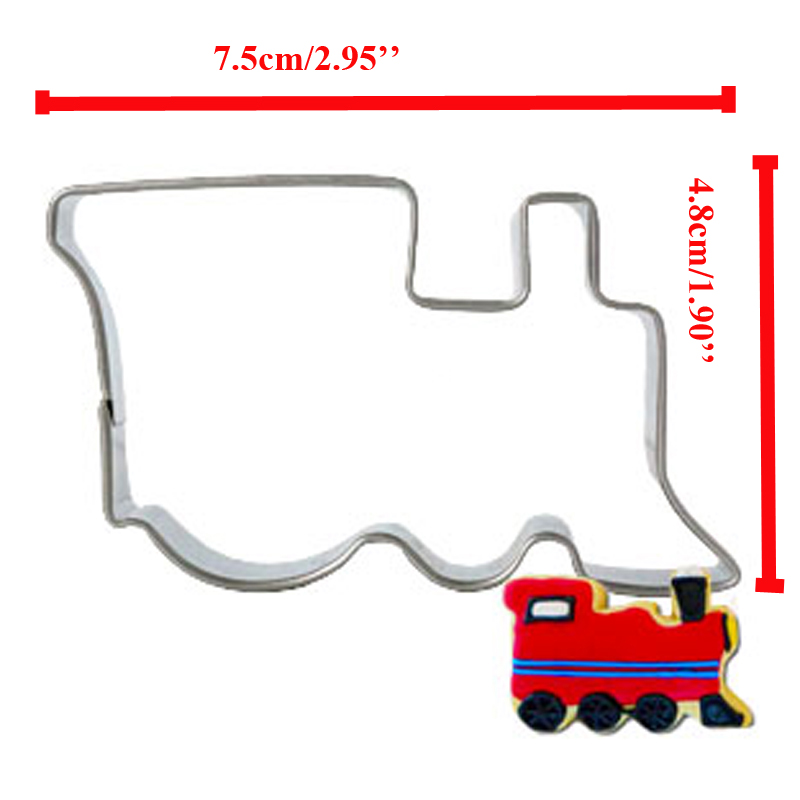 Transport bateau voiture avion acier inoxydable emporte-pièce enfants parti Biscuit moule fondant gâteau pâtisserie décor pâtisserie outil: train 2
