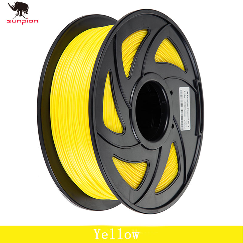 PLA 3D Printer Filament 1.75mm PLA 1.75 Filament 24 Colors White Dimensional Accuracy +/- 0.05 mm, 1kg / Spool: YELLOW