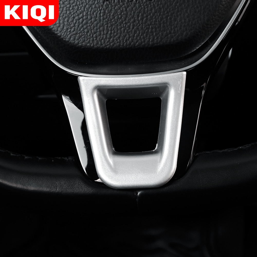KIQI 1 pièces décoration de volant de voiture garniture de couverture pour Volkswagen VW Fox Polo Jetta MK6 MK7 Arteon T-ROC Troc accessoires