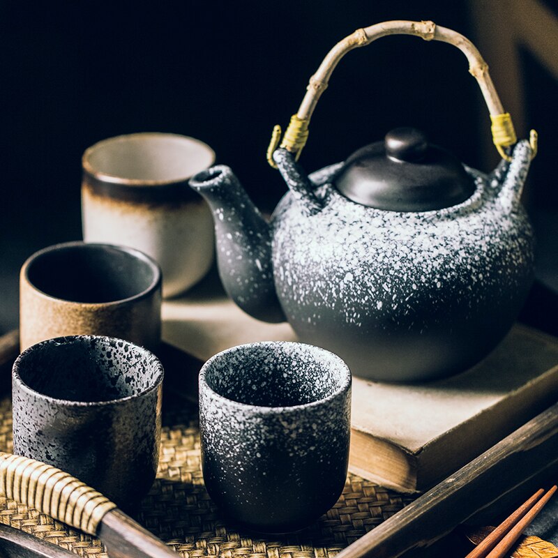 Japansk stil retro tekopp keramisk hånd vann kopp sushi servise retro melk kopp hjem restaurant krus