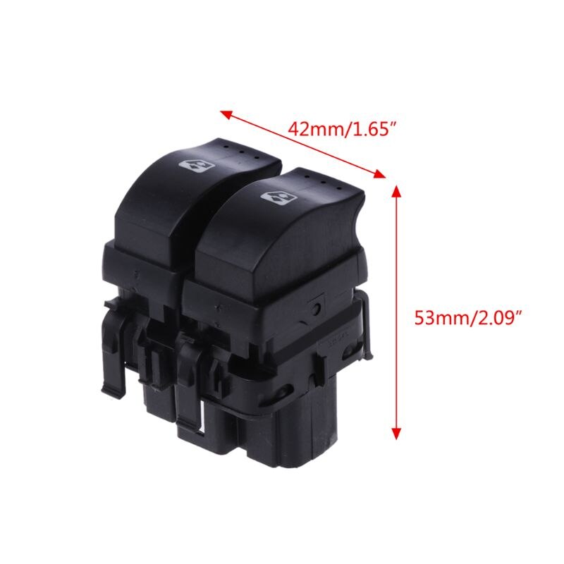 Double Button Car Window Electric Control Switch For Renault Clio II