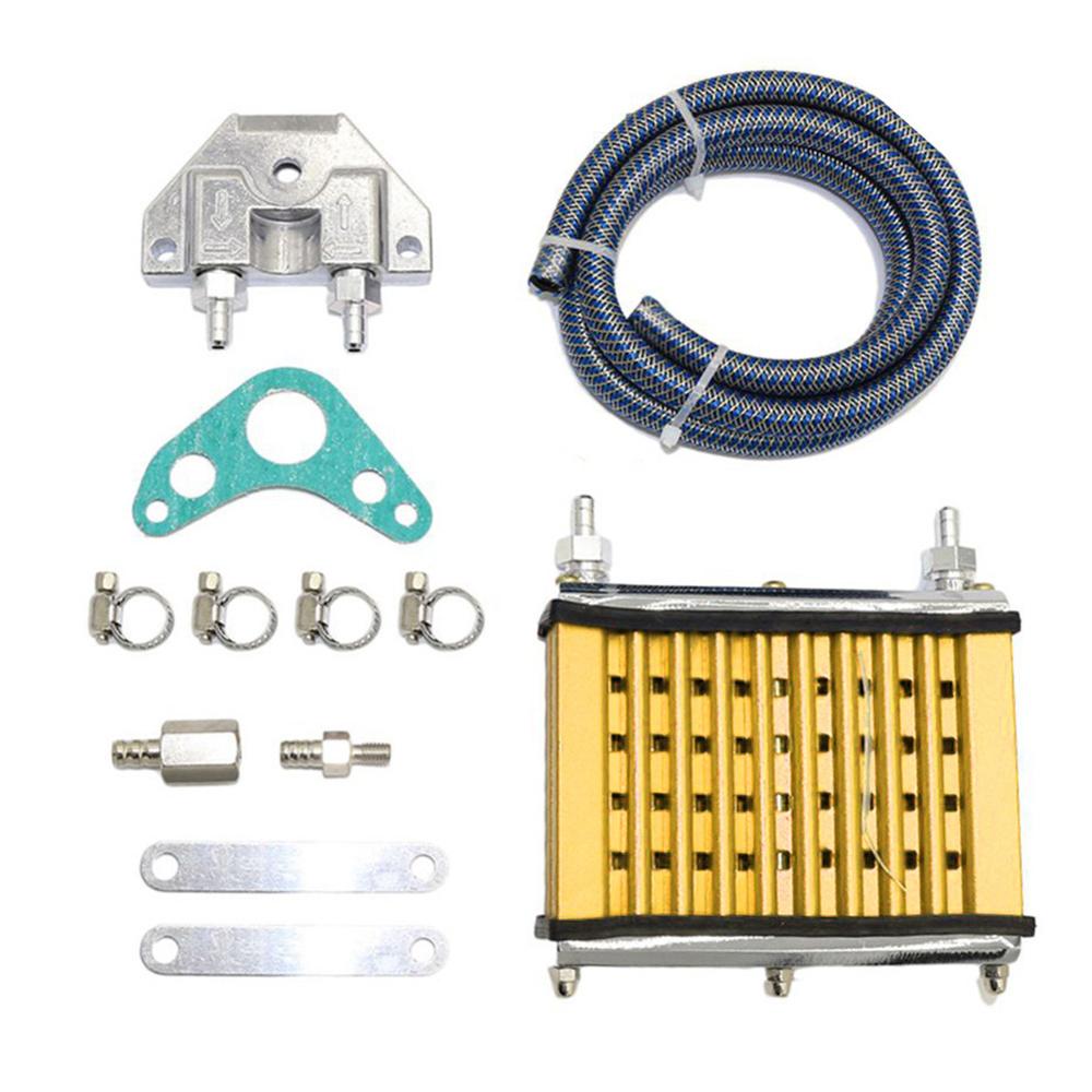 Aluminum Motorcycle Intercooler Engine Oil Cooler Cooling Radiator Kit for 125cc 140 150cc PIT PRO Trail Dirt