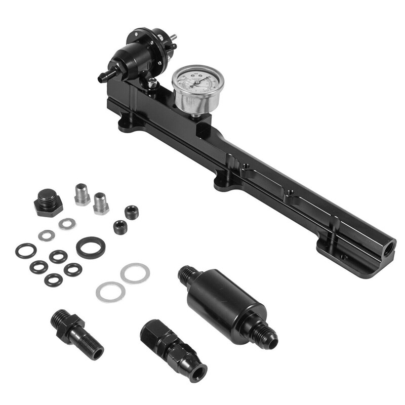 OSIAS Fuel Rail Kit With Gauge & Pressure Regulator For B-Series B16 B18 B20 Si LS GSR – 1/2" Bore