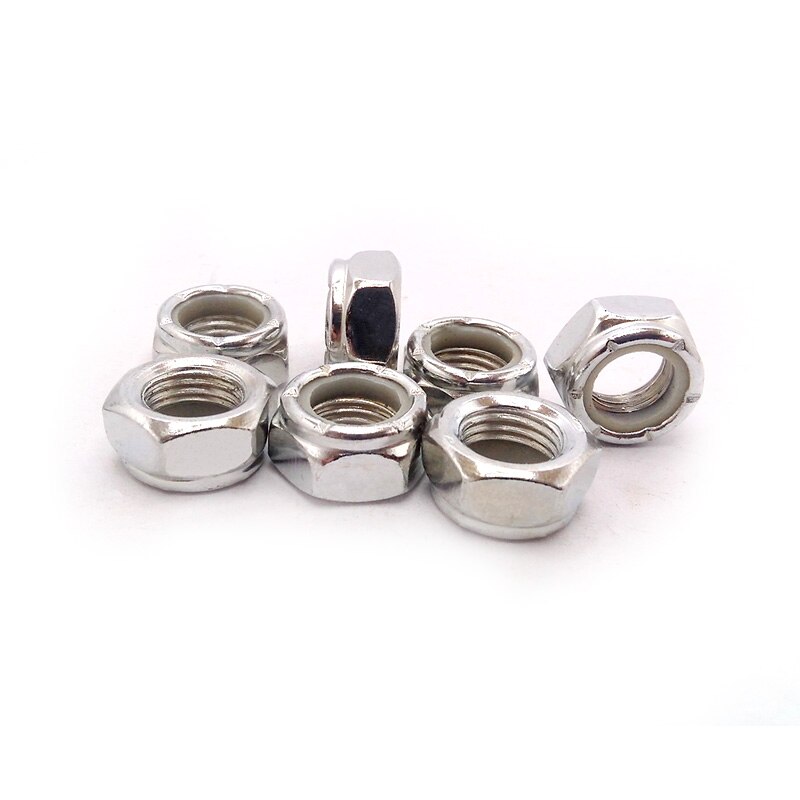 8PCS Colorful SKATEBOARDS Truck Mounting Hardware 4 Axle Nuts Skateboard Trucks Hardware Skateboard Truck Nuts: white