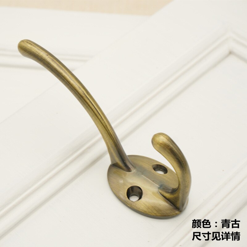 Double crochet en bronze américain pour manteau, crochet pour vestiaire, salle de bains, porte en bois, crochet décoratif antique: Bronze Hook
