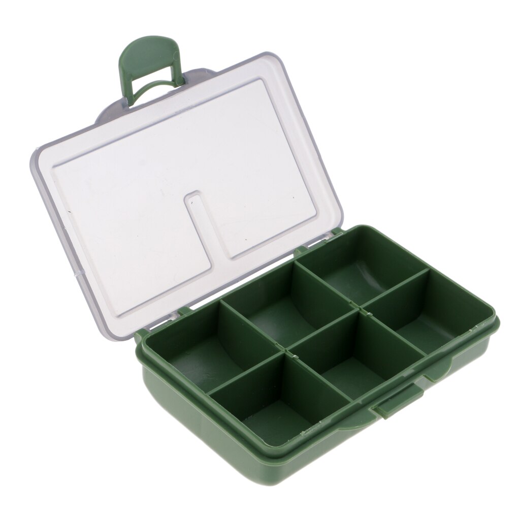Carp Coarse Sea Fishing Tackle Box Bit Complete Box System for Hooks Swivels Beads Spinners Tackle: 6 Compartments