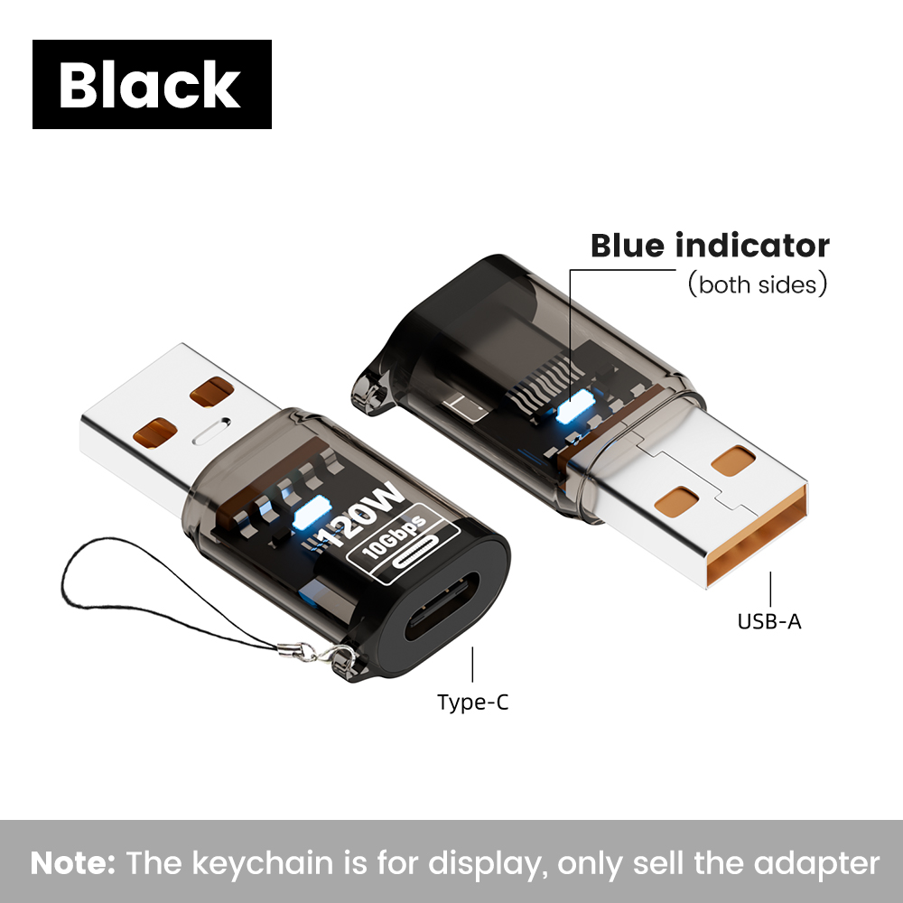 Adaptador OTG de 120W USB3.2 macho a conector hembra tipo C 3 en 1 transferencia de datos convertidor de auriculares de carga rápida para iphone 15 16