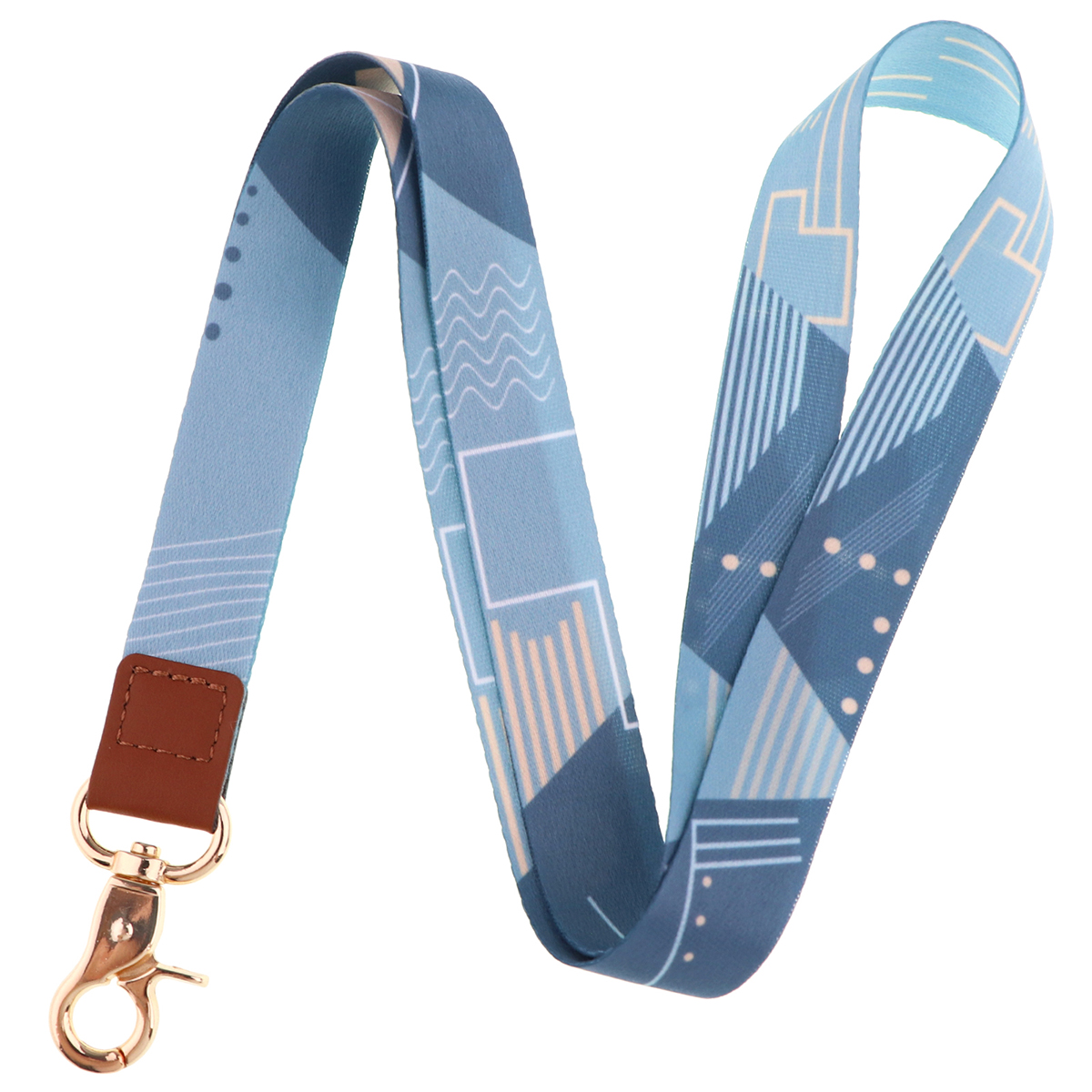 Minimalism Lanyard Colorful Print Neck Strap for key ID Card Cellphone Straps Badge Holder DIY Hanging Rope Neckband Accessories: Blue / Green