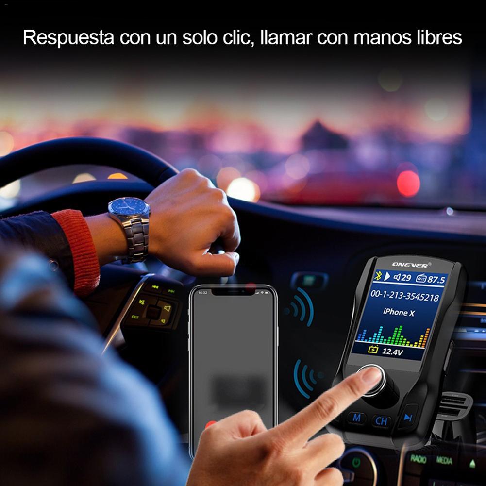 Nulaxy Bluetooth Fm-zender Auto MP3 Speler Draadloze Handsfree Carkit Ondersteuning USB Flash TF AUX On/Off