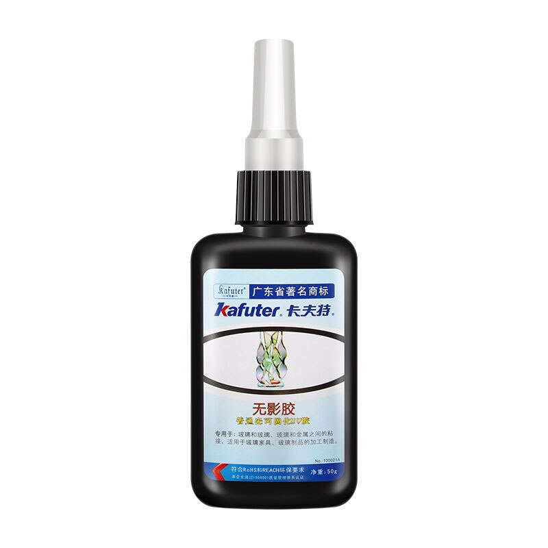 Pegamento fuerte de vidrio para reparación sin traza, pegamento Uv de 50g, se puede usar para vidrio de automóvil, mesa de comedor, ventana de vidrio: 50G