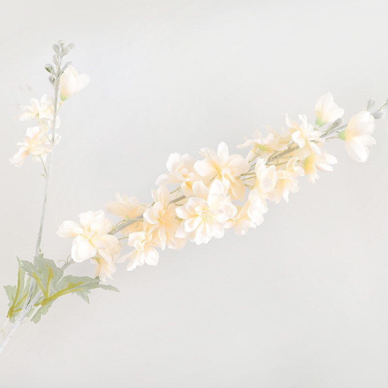 Beautiful Delphinium flower branch flores silk Artificial flowers for home Wedding decoration fleur artificielle: Champagne