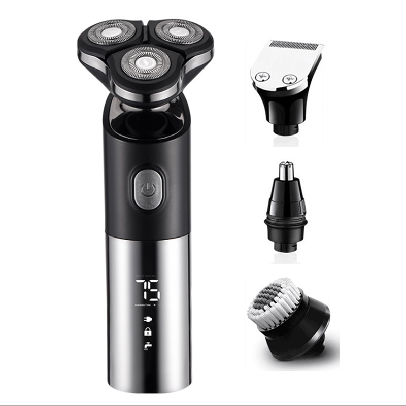 3 in1 Multifunktions Nass Trocken Verwenden Elektrische Rasierer Bart Trimmer USB Aufladbare Rasierer für Männer Rasieren Maschine Gesichts Pflege einstellen