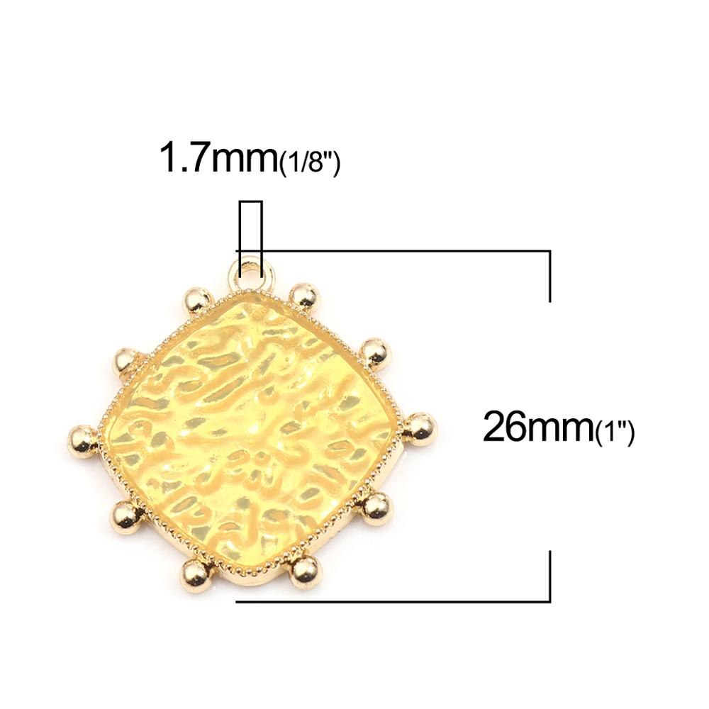 DoreenBeads Reize Runde Gold Überzogene Blass Gelb Orange Rosa Bunte Schmuck DIY Erkenntnisse Handgemachte Armbinde Komponenten, 10 Stck: 3