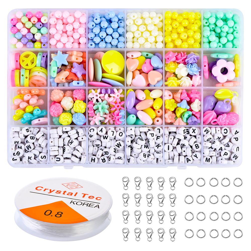 450 st 4 x 7mm bokstäver pärlor set färgglad mix oval form 26 alfabet berlocker gör-det-själv pärlor kit för armband halsband smycken