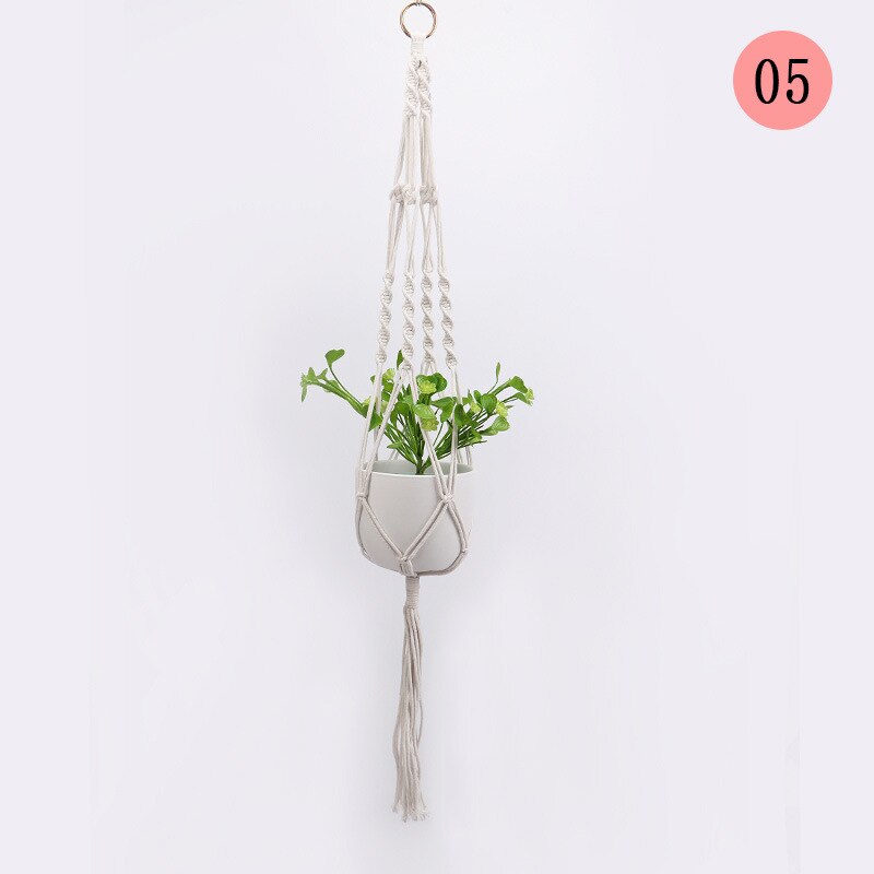 Sales 100% Handmade Macrame Plant Hanger Flower Pot Hanger for Wall Decoration Countyard Garden Decor: 5