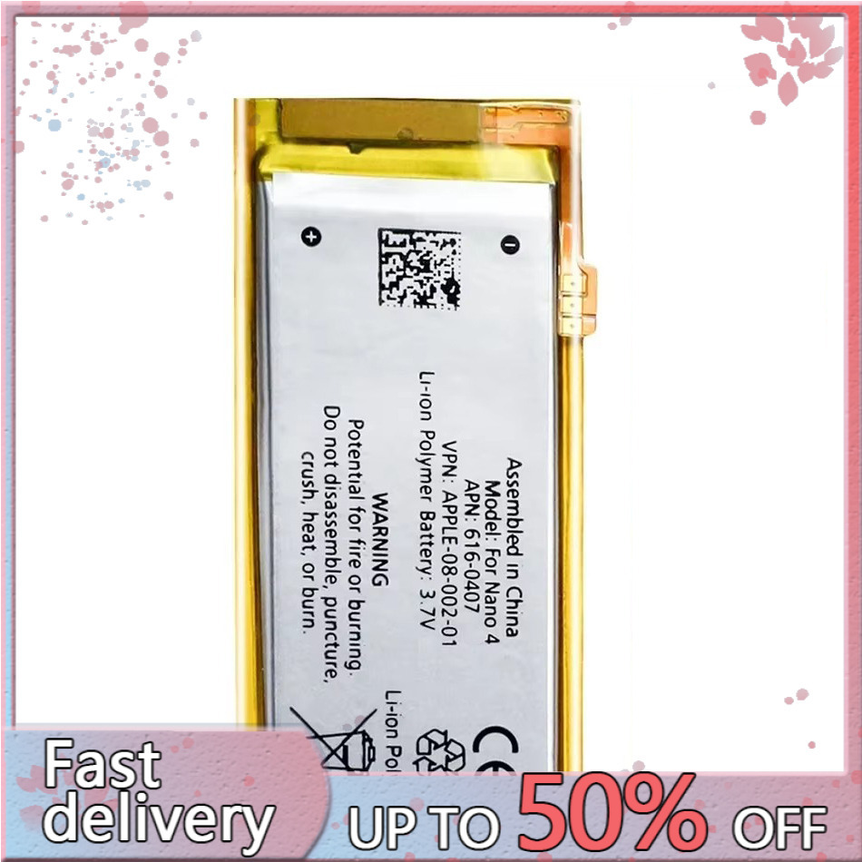 Battery For IPOD Nano 1 1st 2 2G 2nd 3 3rd 3th 4 4th 5 5G 5th 7th 6 6th 7 8GB 4GB 16GB 80GB 120GB 160GB 4GB 2GB 1GB MB903LL/A