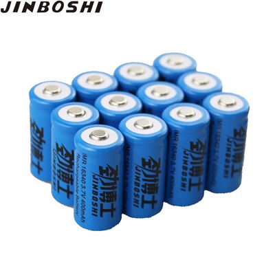 16pcs Rechargeable 3.7V Li-ion 16340 Batteries CR123A Battery For LED Flashlight + Charger For 16340 CR123A 14500 18650 Battery: 12X Battery