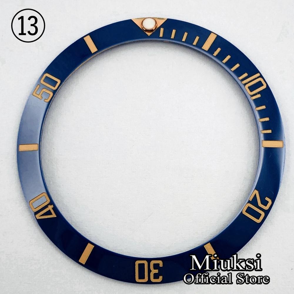 Miuksi ur dele 38mm keramik/titanium bezel indsats passer til 40mm urkasse: 13