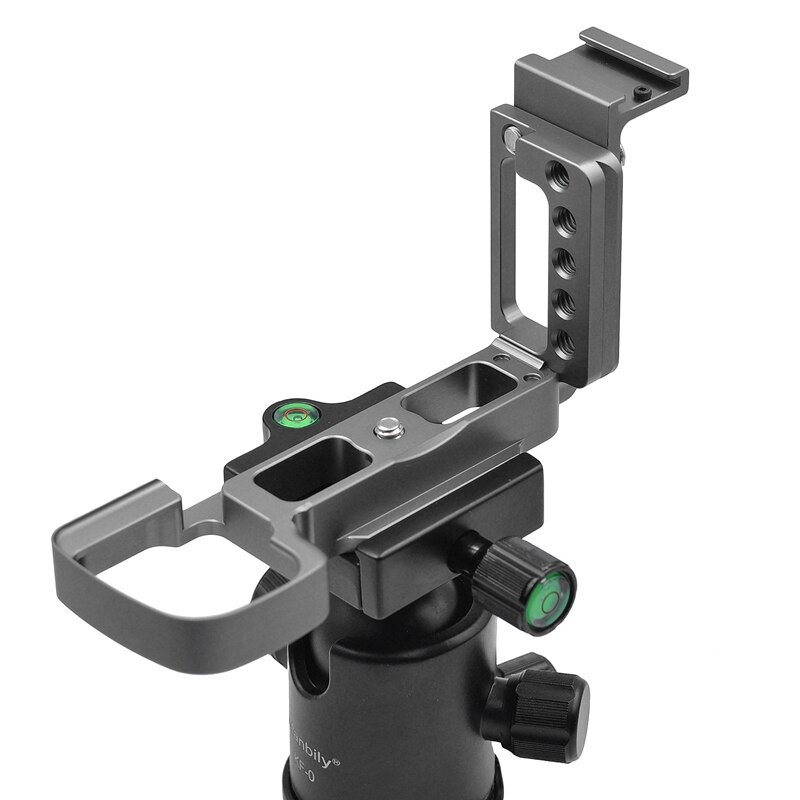 Vertical Shoot Hand Grip with Shoe for Sony Alpha ILCE-6400L 6400M A6400 A6300 Quick Release L Plate Camera Bracket Holder