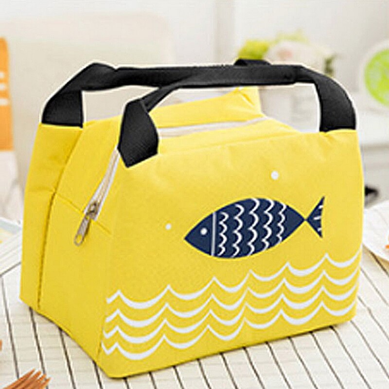 Dihope Wasserdicht Tragbaren Mittagessen Tasche Thermische Isolierte Snack Tragen Tote Tasche Reise Picknick Lebensmittel Lagerung Beutel: yellow B