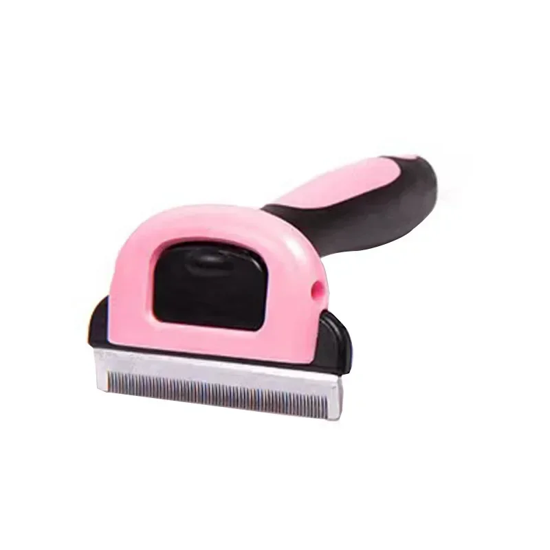 Peines para quitar el pelo de perros, cepillo para gatos, herramientas de aseo, accesorio para cortadora desmontable para mascotas, peines recortadores para mascotas, suministro de Furmins para perros y gatos: Rojo