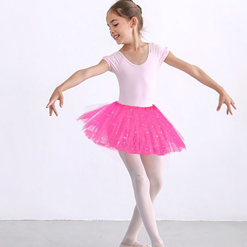 Jupe Tutu en Tulle à lumière LED pour filles, fournitures de décoration féerique, étoiles scintillantes, fête lumineuse, d&#39;anniversaire pour enfants, fournitures de réception pour bébé