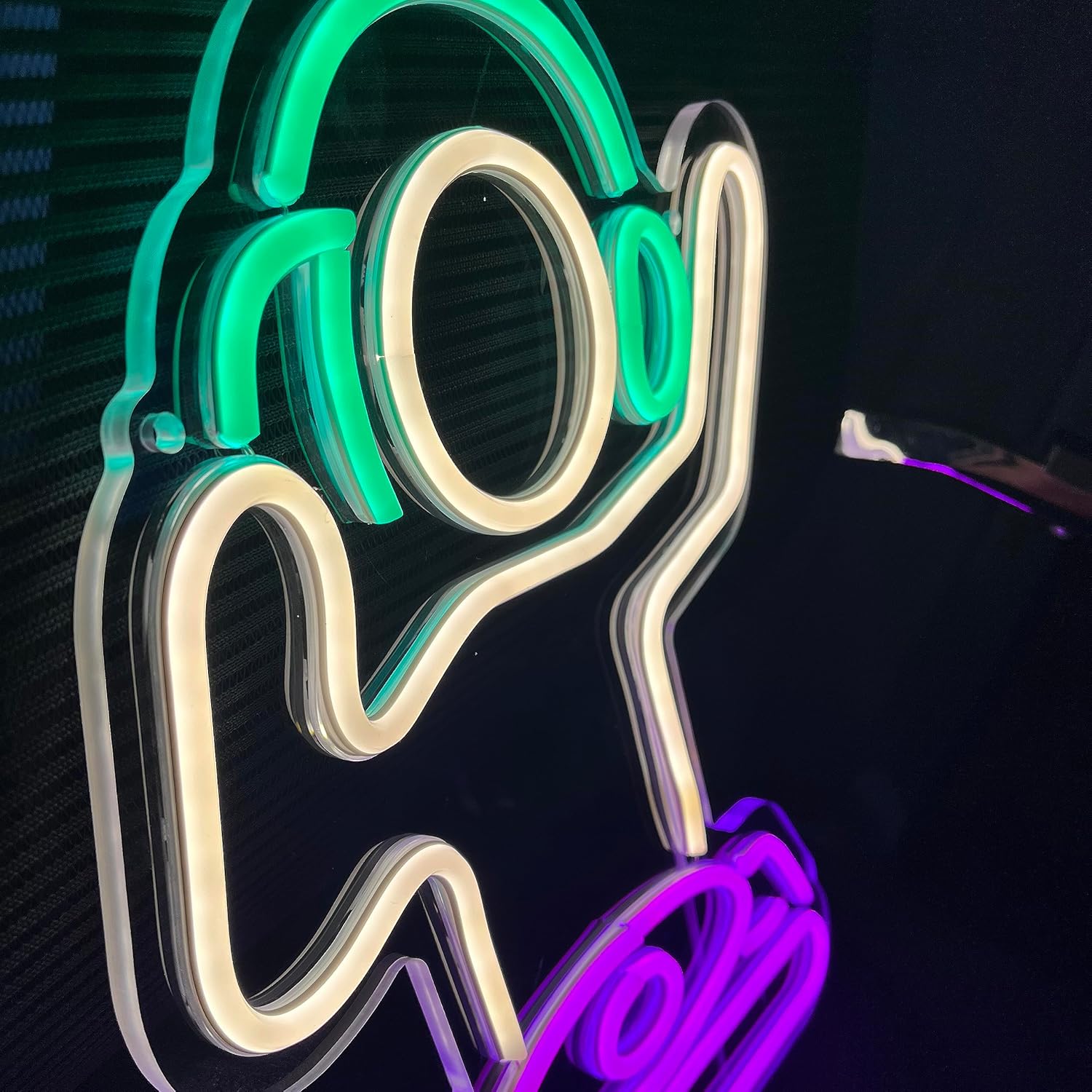 DJ garçon enseigne au néon LED enseigne au néon USB veilleuses lettre lumineuse pour mur salle de jeu Bar Pub homme grotte fête salle décoration