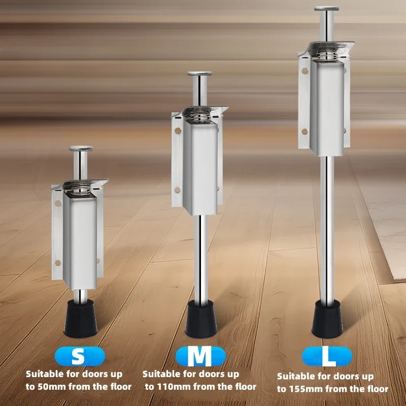 Stainless Steel Door Foot Stopper Holder Floor Stop Buffer Gate Stay Fixed Catch Latch Door Stop Furniture Hardware