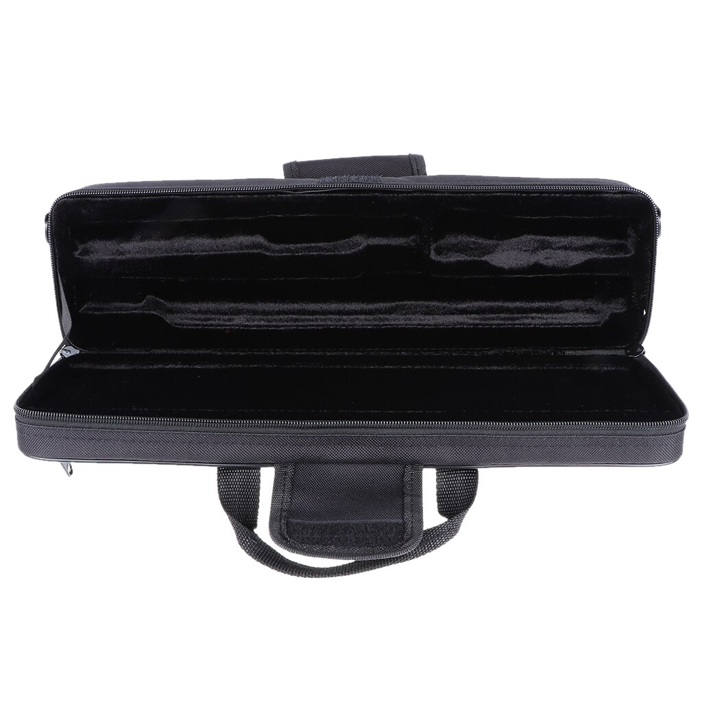 Klassieke Gewatteerde Fluit Carry Case Bag Cover Met Side Pocket Schouderriem