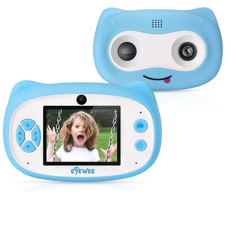 Kinder Kamera 8 MP Digital Kamera für Kinder 3-10 Jahre Alt, 1080P HD Stoßfest Wiederaufladbare Video Kamera für Mädchen Jungen Spielzeug: Blue No SD card