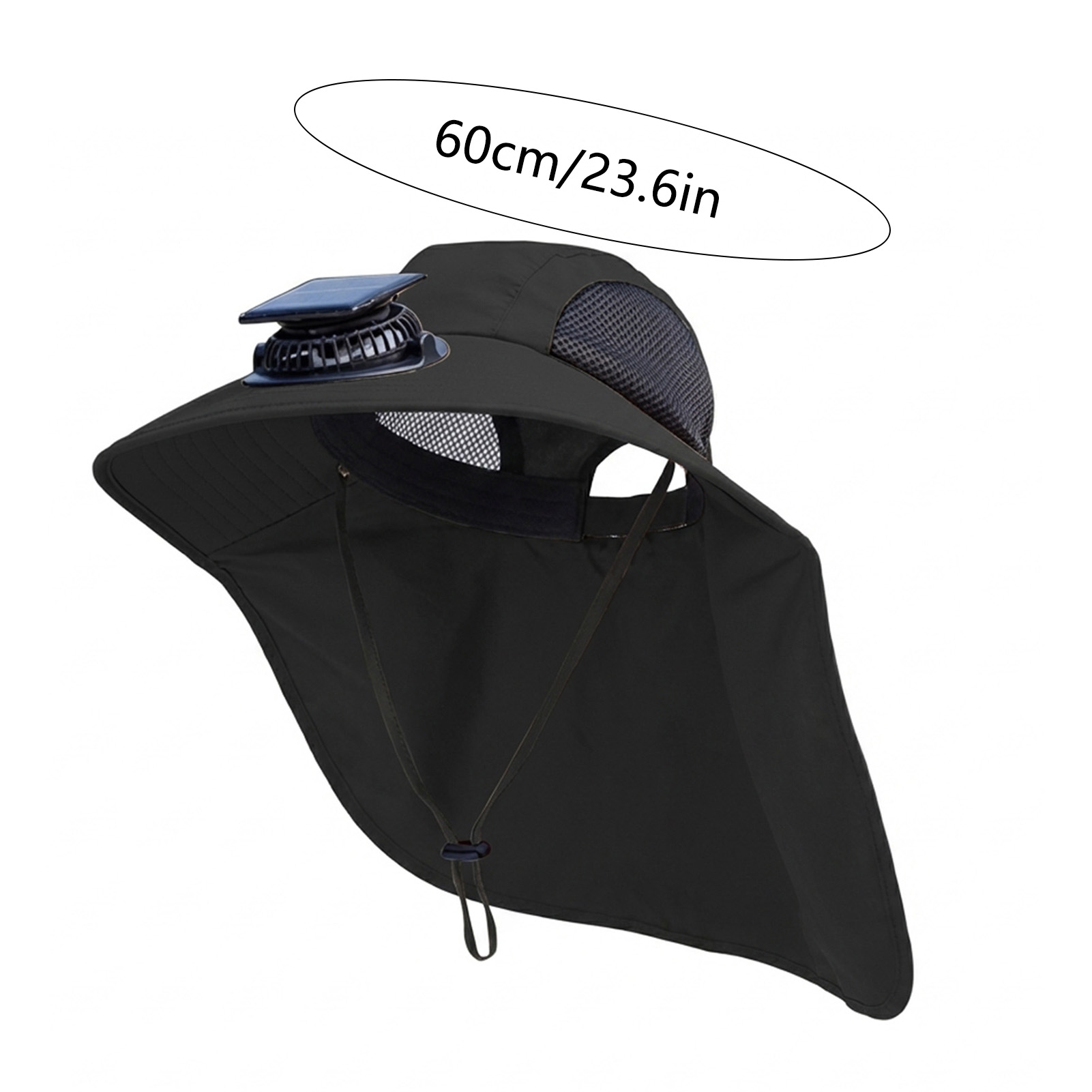 Zonnehoed met ventilator voor heren, outdoor vissershoed met koelventilatoren, ademende zomerpet