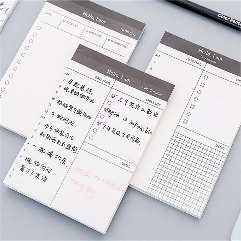 1pcs Simple business day plan books this note can be torn notepad office calendar book with a small memo 12.5*8.5cm