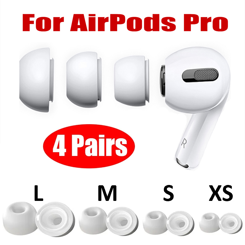 Ersatz-Kopfhörer-Ohrstöpsel für Apple AirPods Pro 1 2, rutschfest, Größe S/M/L/XS, Ohrhörer, Ohrzubehör, weiche Silikon-Ohrstöpsel
