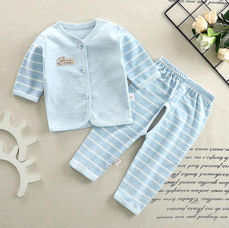 Kids Jongens Meisjes Pyjama Sets Lange Mouwen Jas Tops Met Broek Pasgeboren Baby Meisjes Herfst Slapen Kleding Homewear Pak: C10 / 73 Height 66-73cm