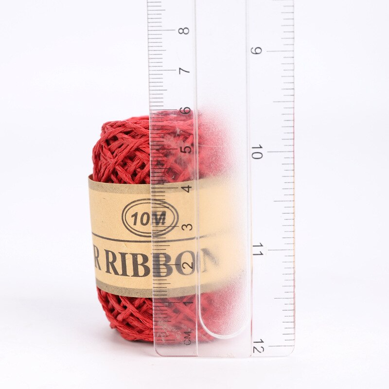 10Meter/Roll 1Mm Breed Raffia Lint Natuurlijke Ambachtelijke Papier String Twisted Voor Cadeaupapier, Crafting, verpakking, Haken