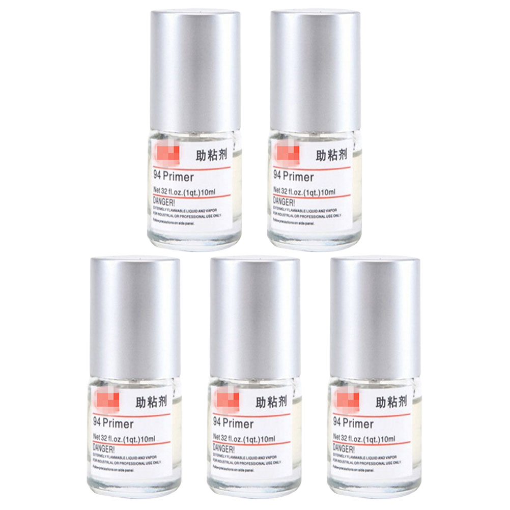 5 Bottles 10ml Adhesion Promoter Automotive Strong Bonding Solution Glue Tape Primer Multi Purpose Plastic Metal Glass Rubber