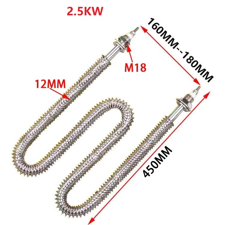 220v/380v Finned Heating Element M18 Tubular Air Fin Heater for Oven/Load Bank 1kw/1.5kw/2kw/2.5kw/3kw: 220V / 2.5KW