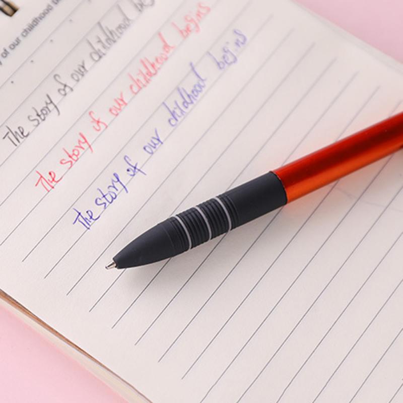 5/3/1 Pcs 0.5mm Three-color Ball-point Pen Touch Screen Paint Process Rubber Sheath Writing Smooth Signature Pen